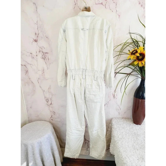 Thakoon Bleached Denim Utility Jumpsuit - /White Multi - Picture 6 of 9